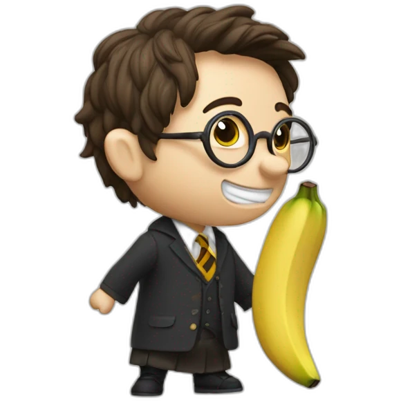 Harry-porter qui mange une banane emoji