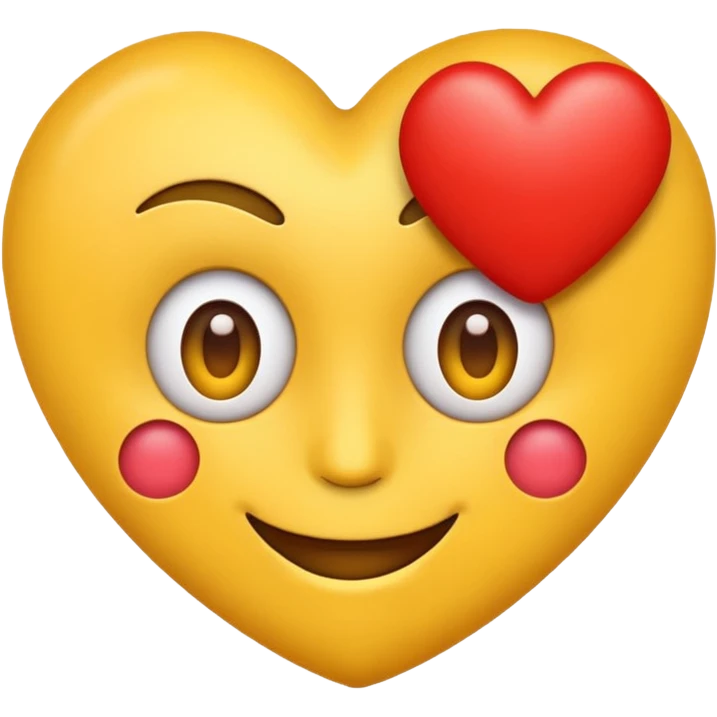 Emoji with only one eye. In place  of eye , there is ❤️ emoji