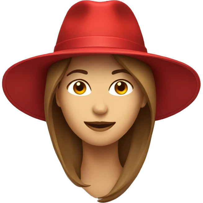 red women's hat emoji
