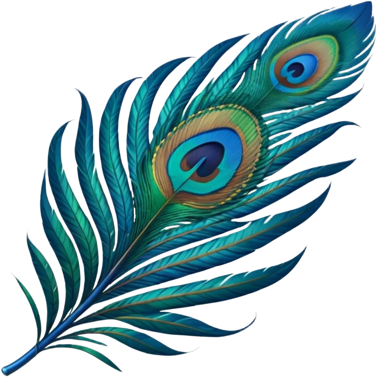 Beautiful peacock feather emoji