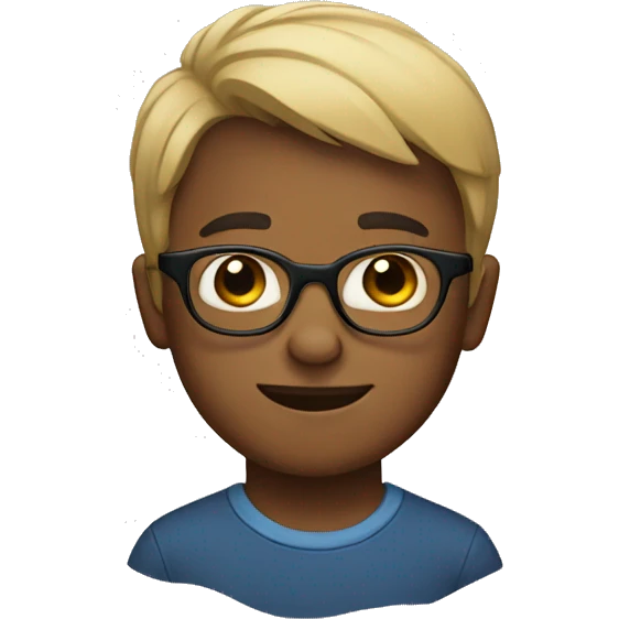 Boy wearing glasses emoji