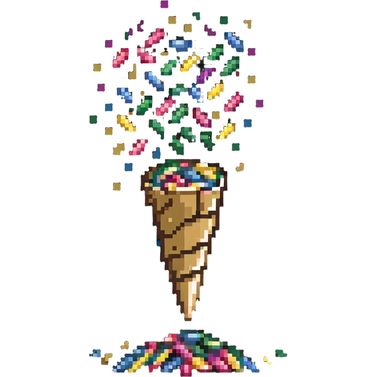 party confetti cone popper shooting sparkly confetti emoji