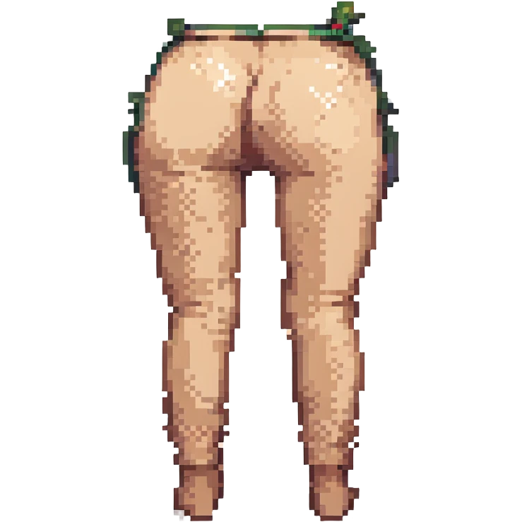 humorous cartoonish depiction of a bare butt, playful and lighthearted, no explicit details, simple pixelated design emoji