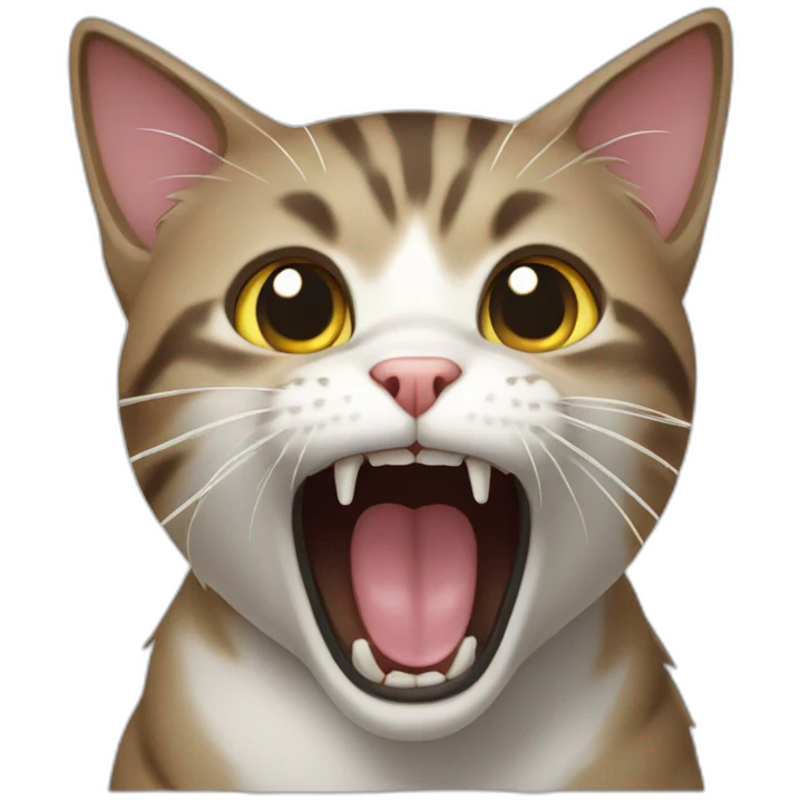 cat screaming emoji