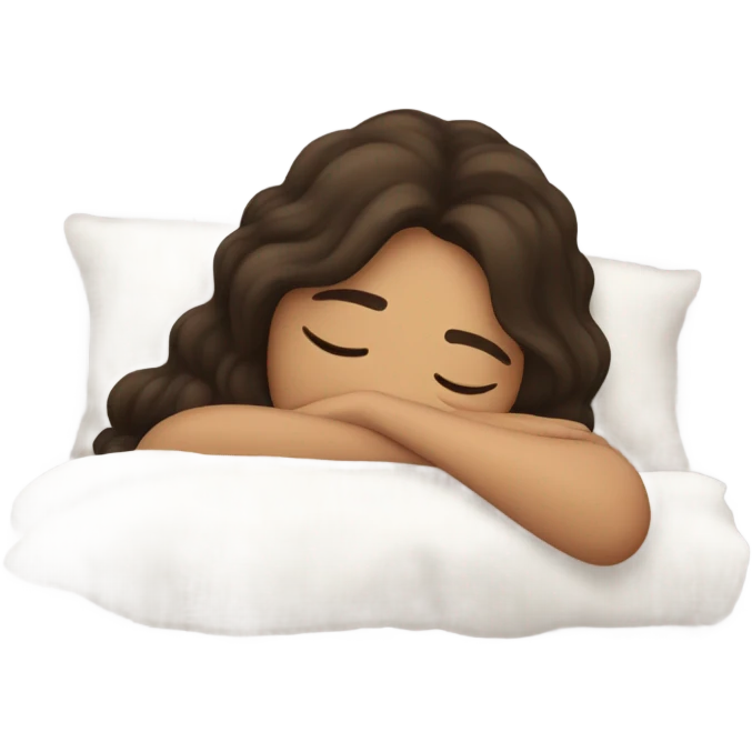 brunette sleeping emoji