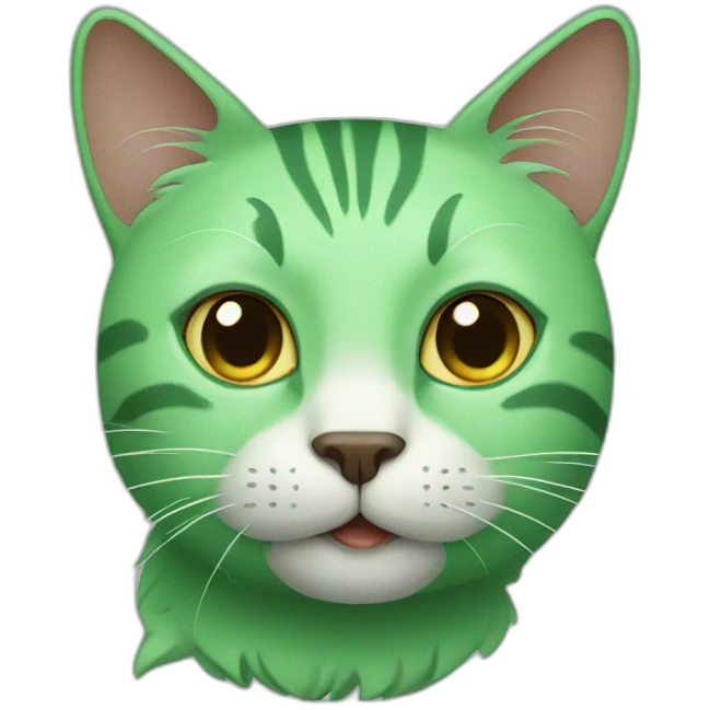 Green cat emoji