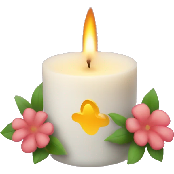 Aroma candle with flowers  emoji