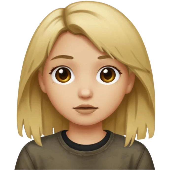 grunge girl with dirty blonde hair emoji