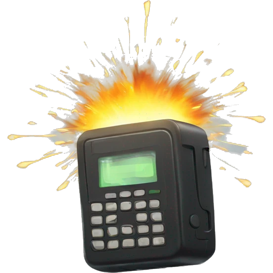exploding beeper emoji