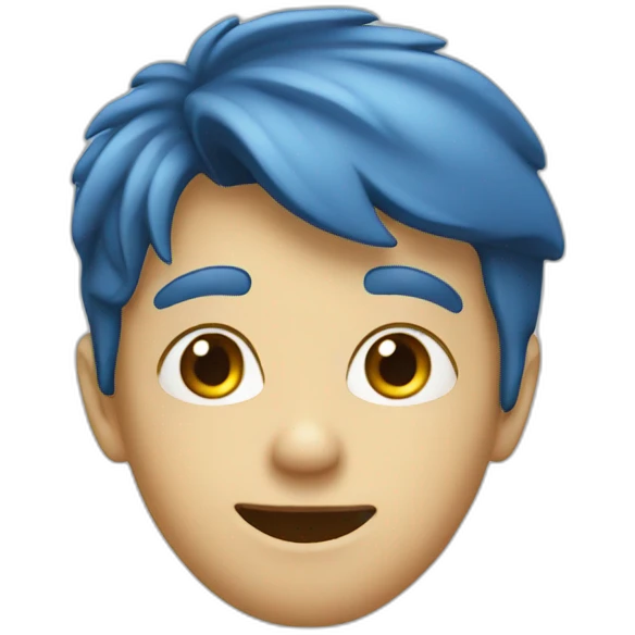 Silly boy blue emoji