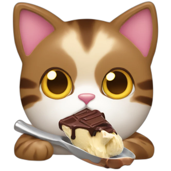 a-cat-eating-chocolate-shaving-icecream emoji