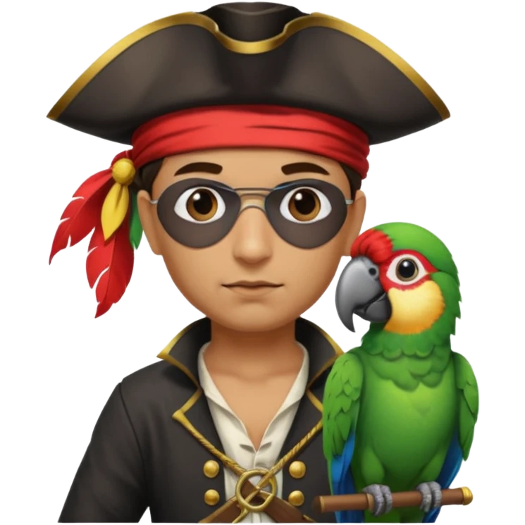 pirate and parrot emoji
