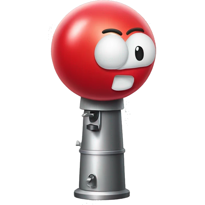 red gumball machine emoji