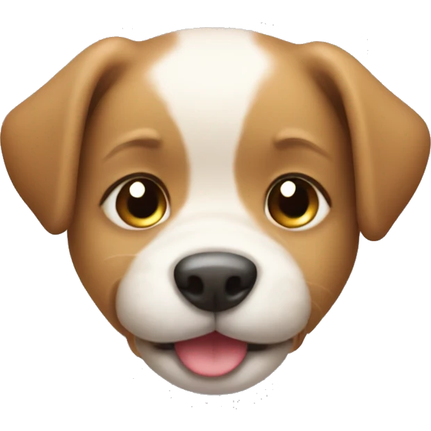 Cute smiley puppy face  emoji