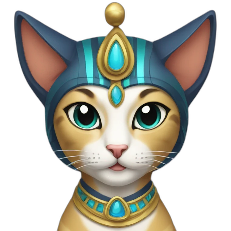 cat dressed as the goddess bastet emoji