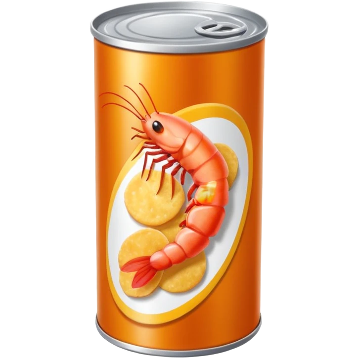 Shrimp with a Pringle can emoji