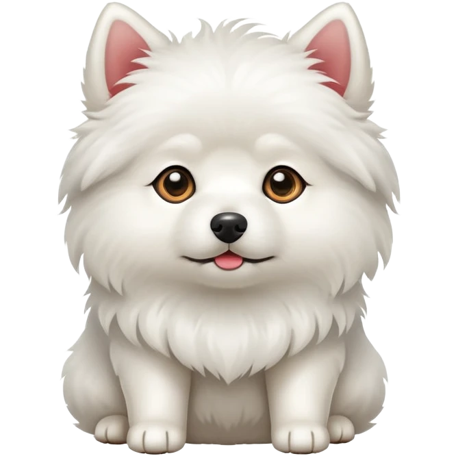 Small pure white Chinese rural dog emoji
