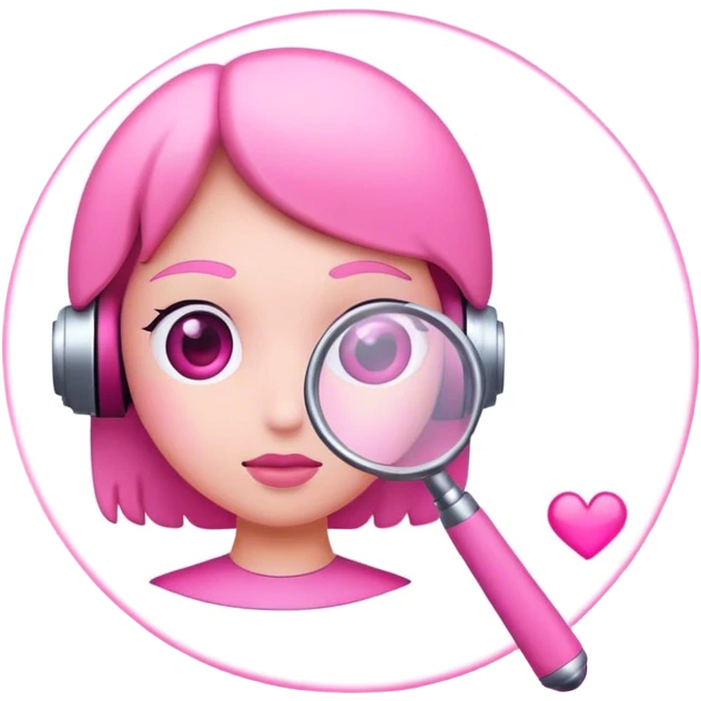 ai search pink emoji