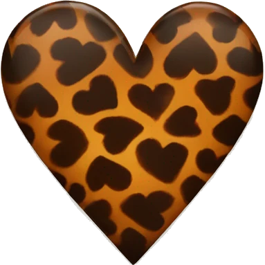 A heart with a tortoiseshell print  emoji