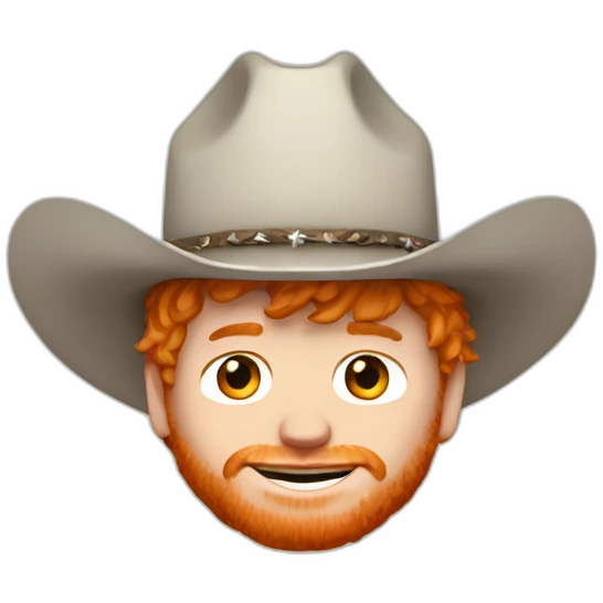 Ed Sheeran with cowboy hat emoji