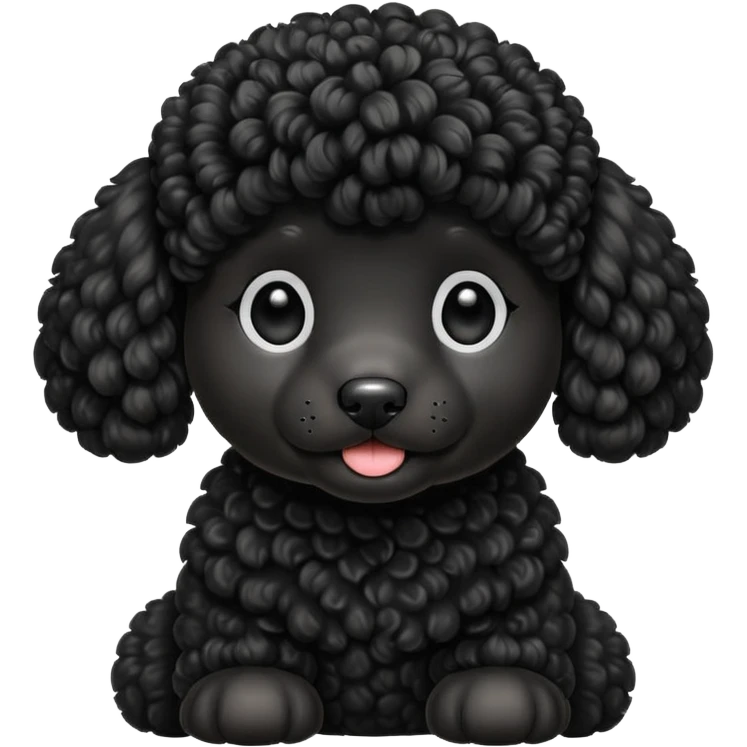 Black poodle puppy emoji