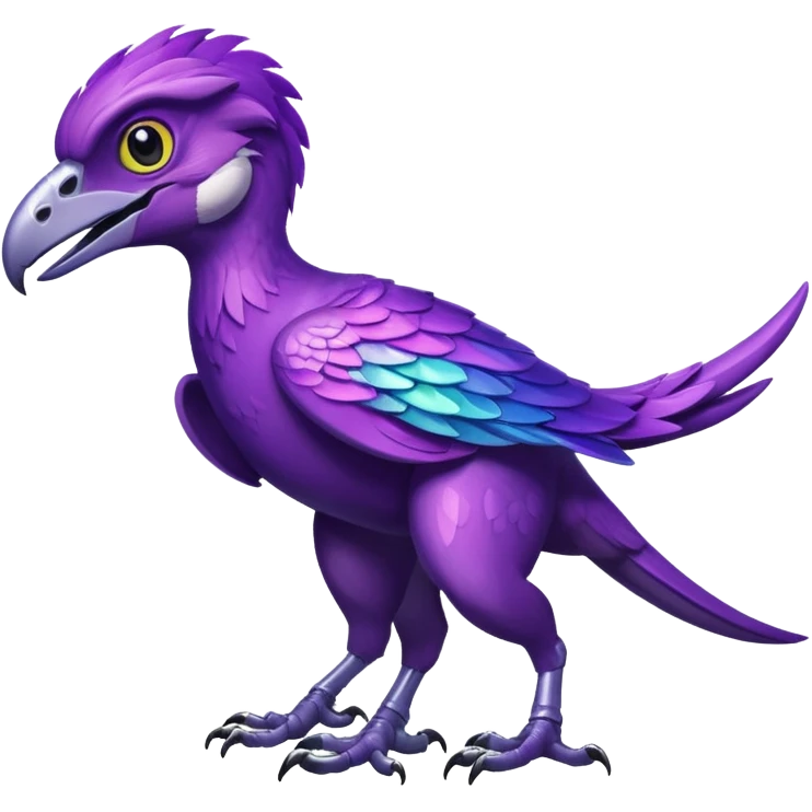 Purple raptor emoji