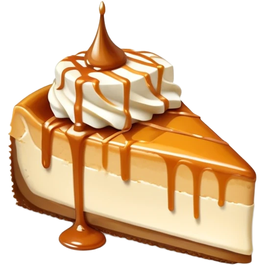 Dulce de leche cheesecake slice  emoji