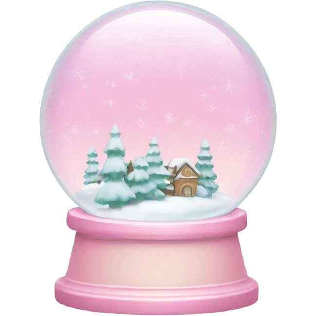 Pastel pink snow globe emoji