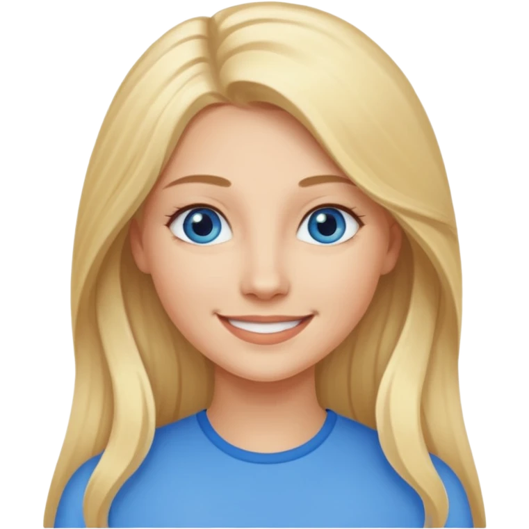 Profesora joven, sonrriente cabello rubio y de pelo largo  emoji