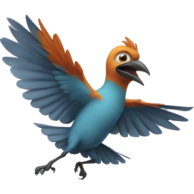 bird attacking something emoji