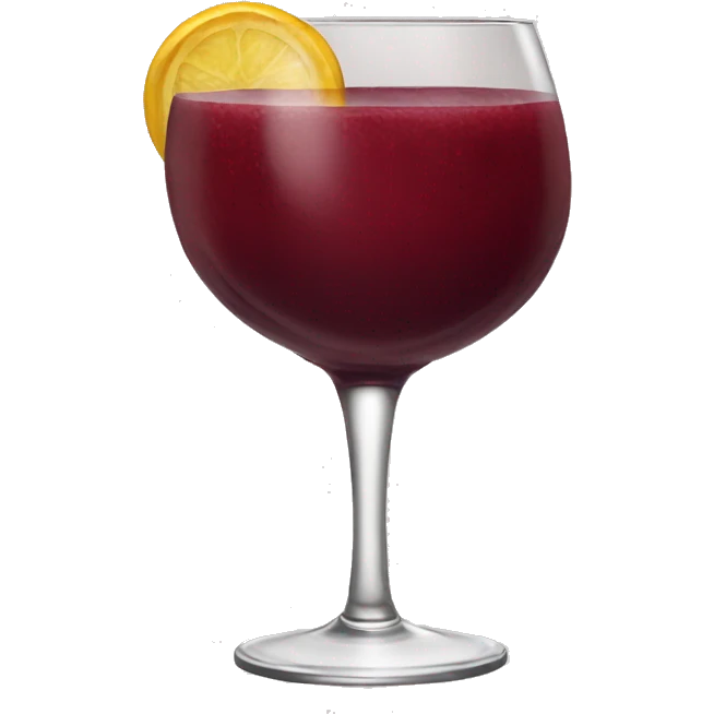 Sangria glass burgundy ￼ emoji