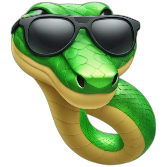 Snake With sunglasses emoji