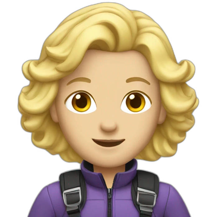 Skydiver with blonde hair emoji