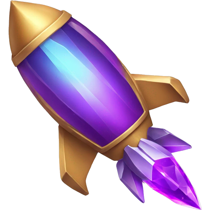 purple crystal rocket emoji