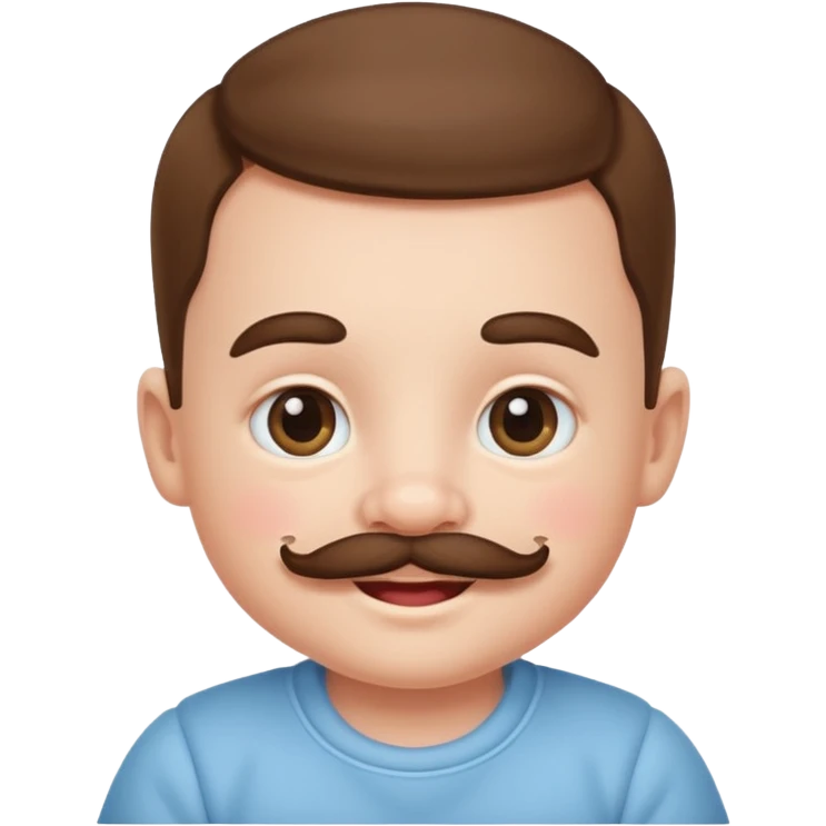 baby mustached emoji