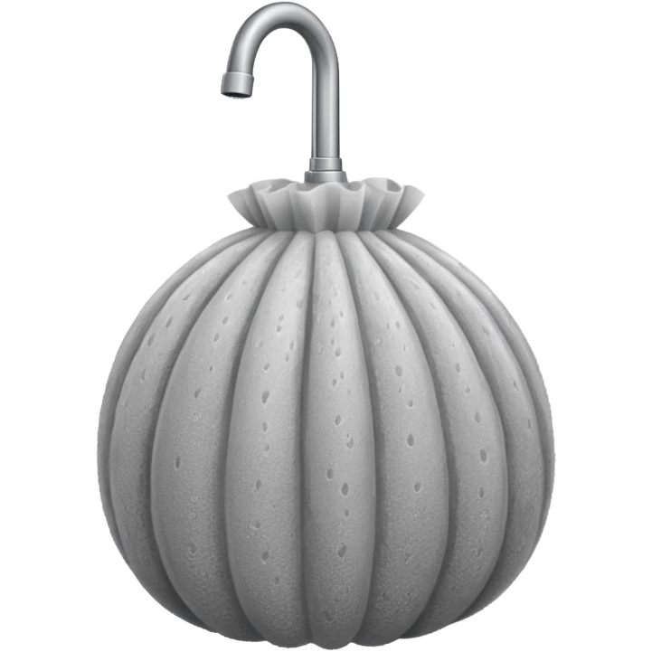 Grey shower loofah  emoji