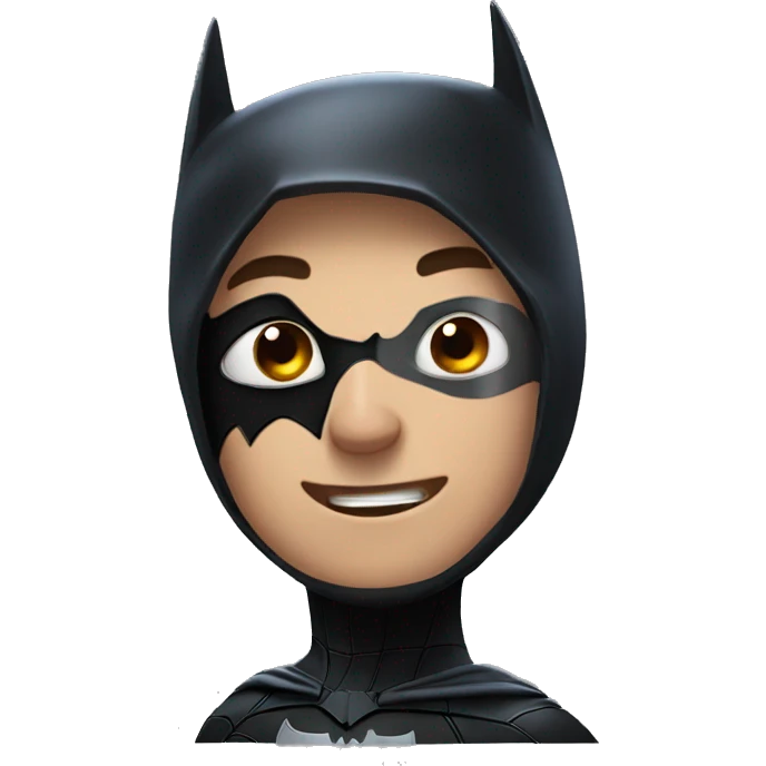 Batman with spiderman emoji