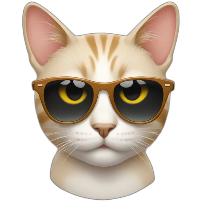 Cat with sunglasses emoji