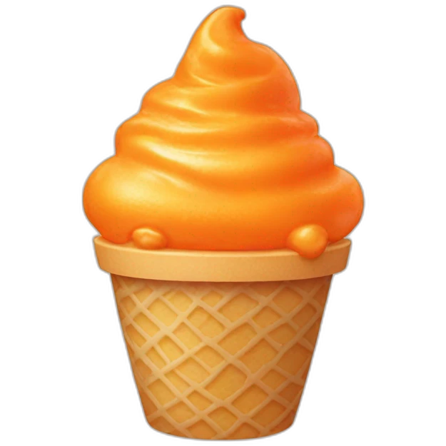 Orange ice cream  emoji