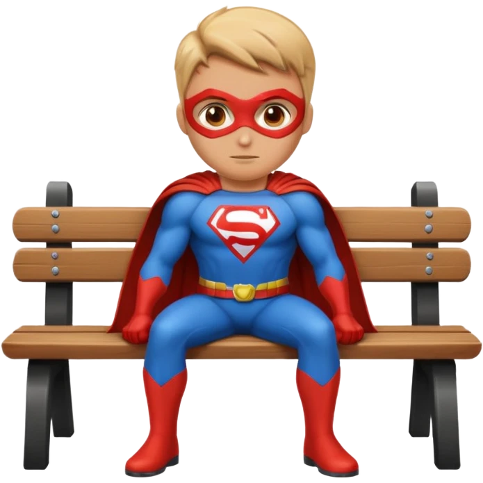 superhero sitting on a bench emoji