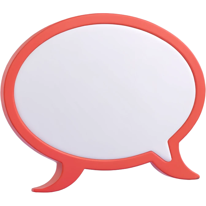 white 3d speech bubble emoji