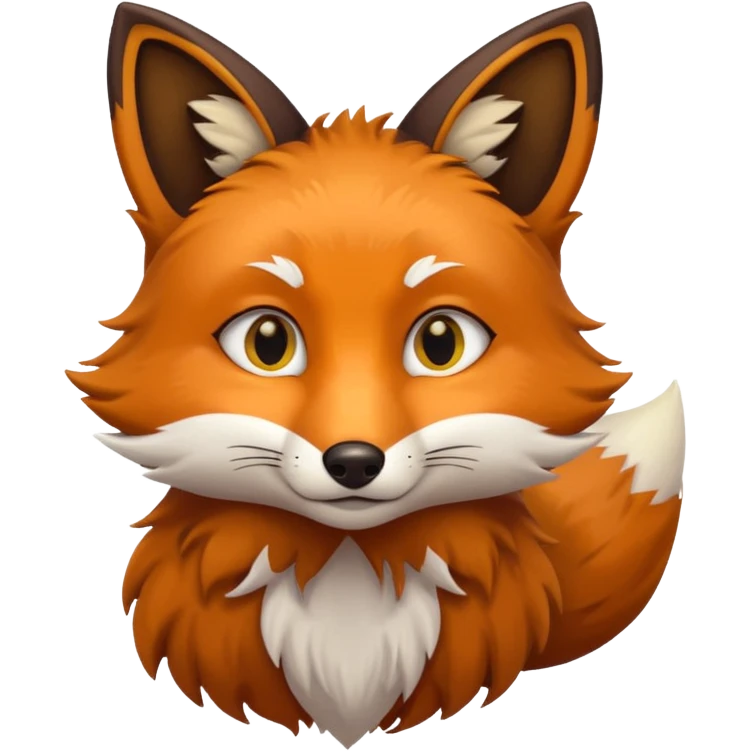 a brown fox with yellow eyes emoji emoji