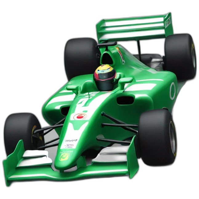 Formula 1 car green emoji
