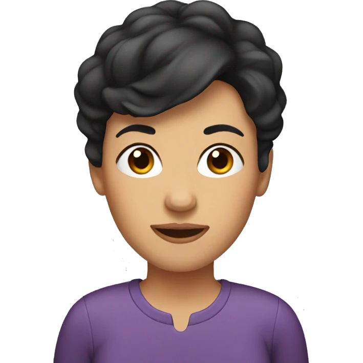 Dark HAIR MOM emoji