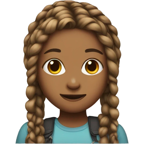 Girl with braids  emoji