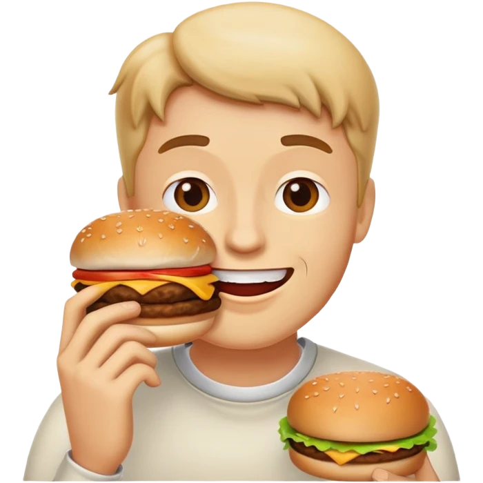 Me eating a hamburger  emoji