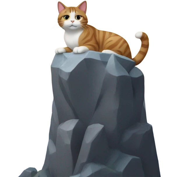 Cat on top of a mountain emoji