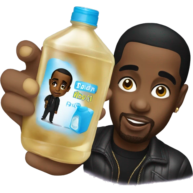 p diddy holding baby oil emoji