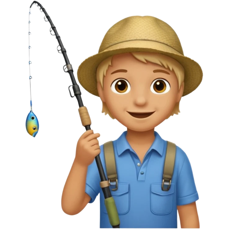 kids fishing rod emoji