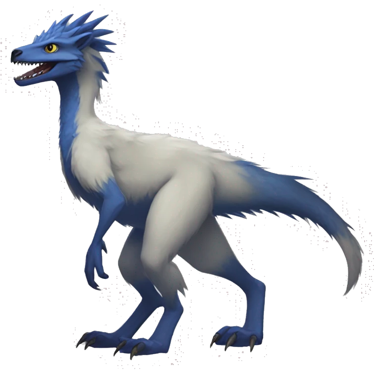 Sergal-raptor-vernid full body emoji
